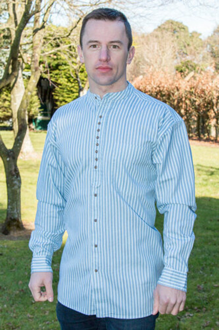 Men's Grandad Shirts - Stripe ...